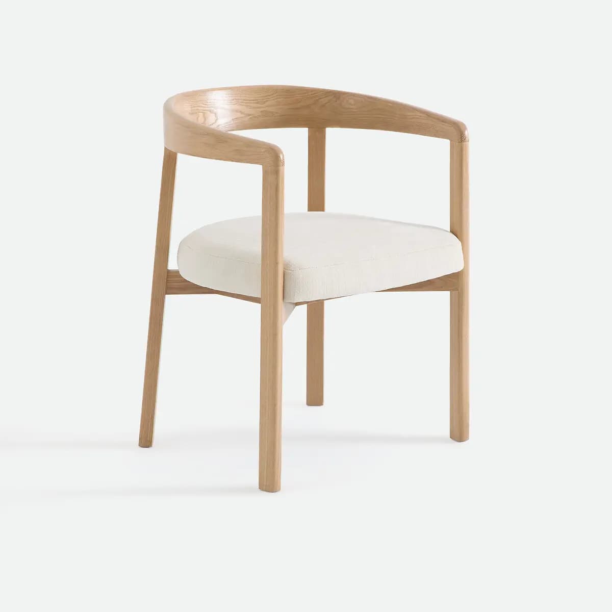 Silla de comedor con reposabrazos Herman de madera