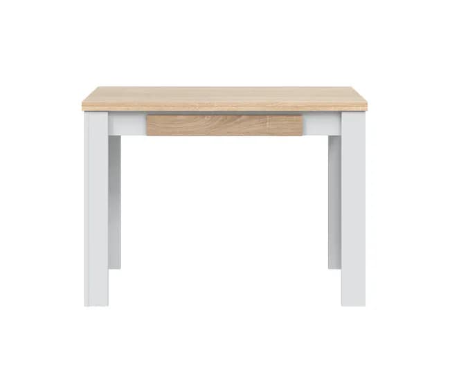 Mesa de cocina extensible Gina madera y blanco