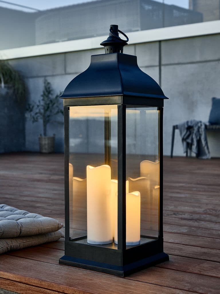 Farol Negro con LED 70cm