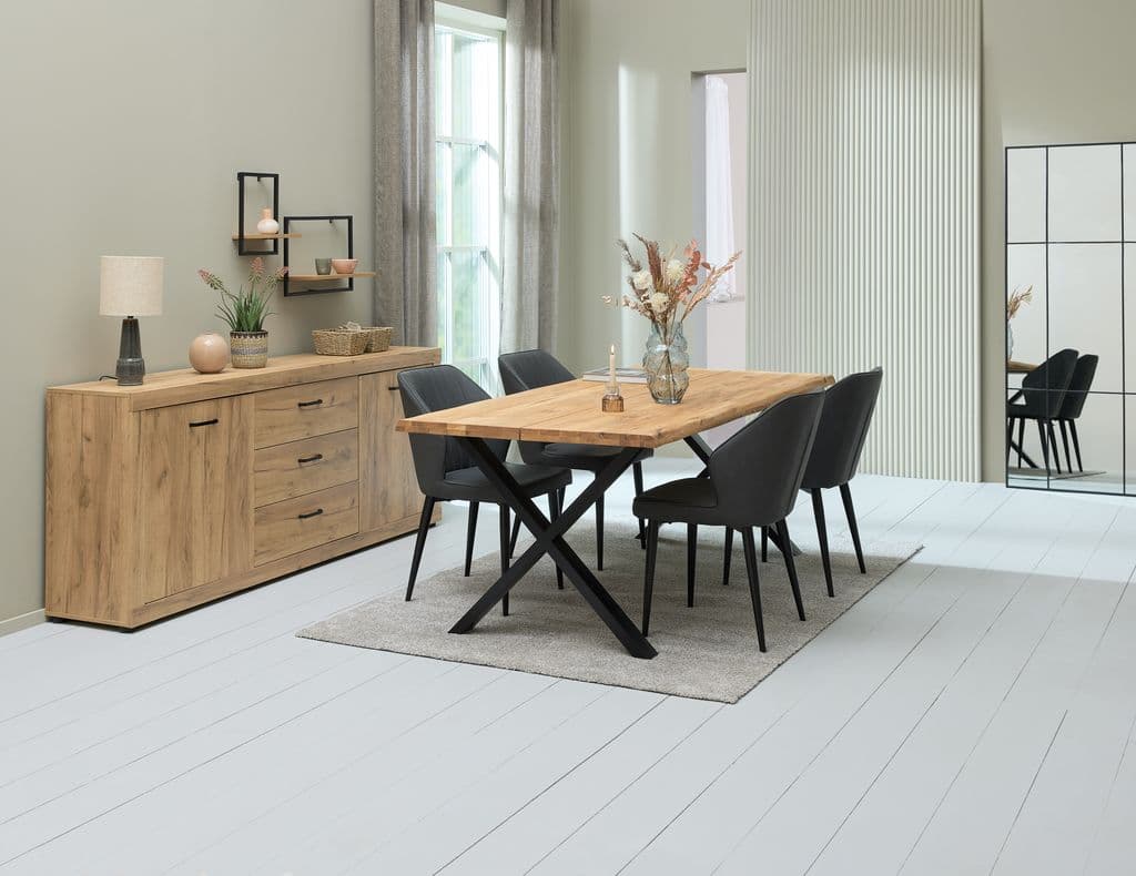 Mesa de comedor ROSKILDE de roble natural