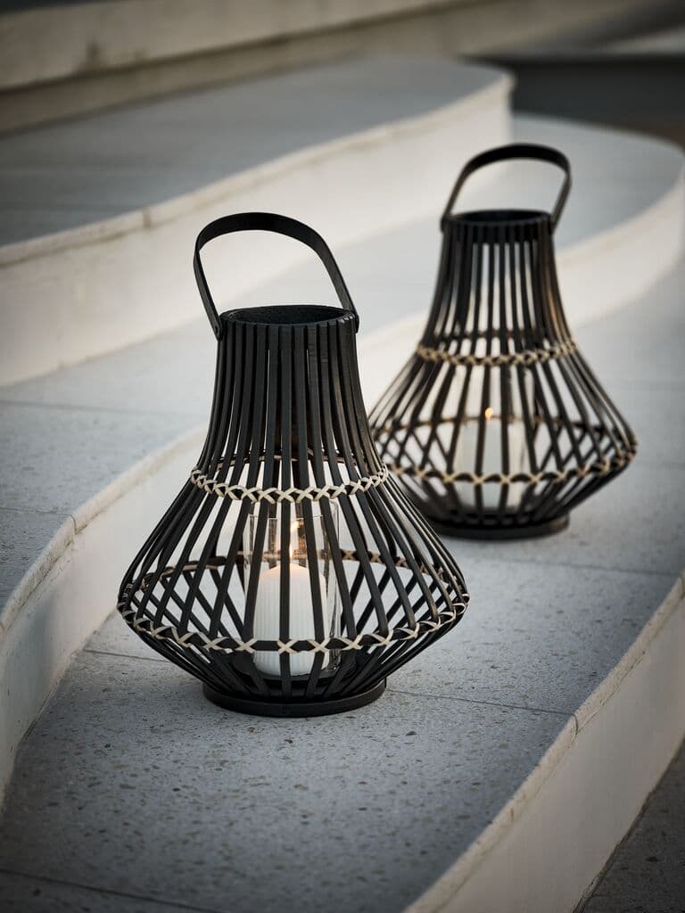 Farol SIVHAUK negro de bambú