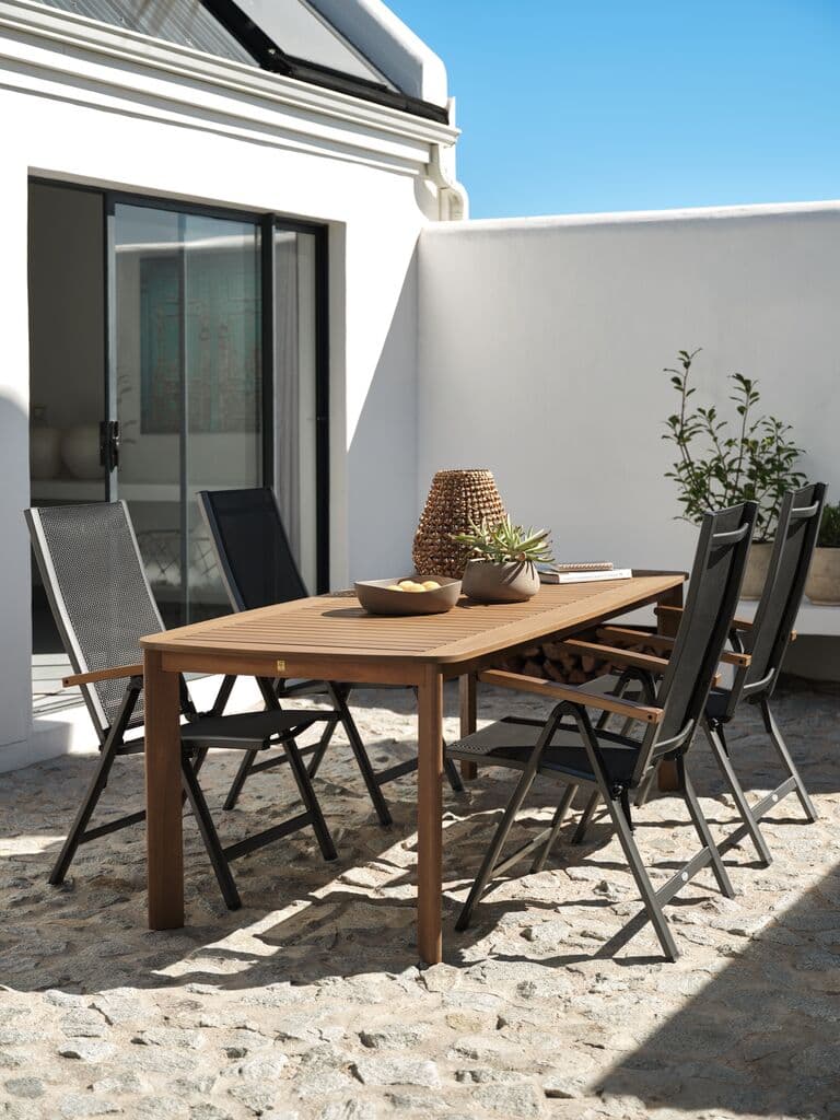 Silla reclinable de exterior gris SIRDAL