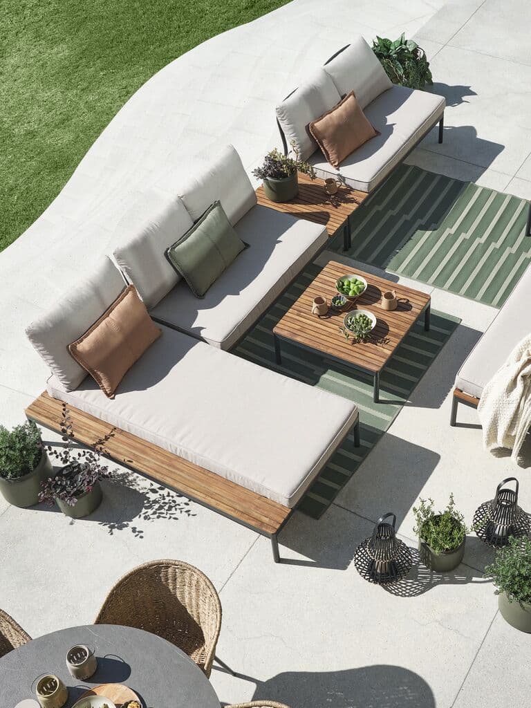 Conjunto de jardín de madera dura para 2 plazas
