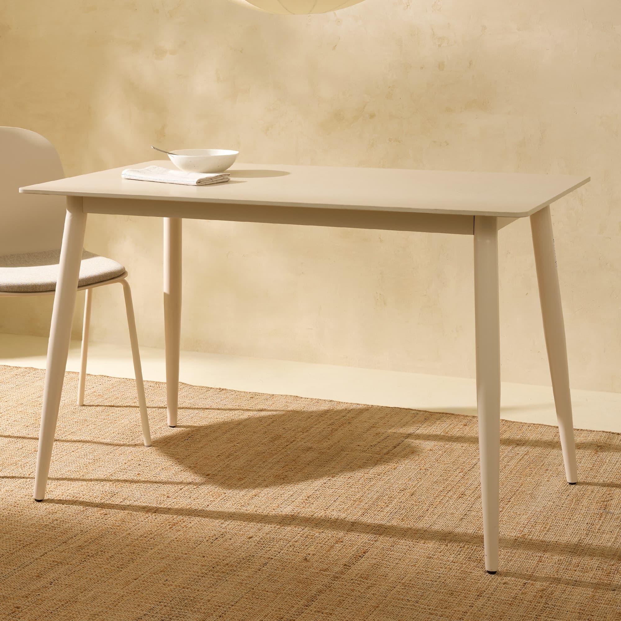 Mesa de comedor de cerámica Mark beige