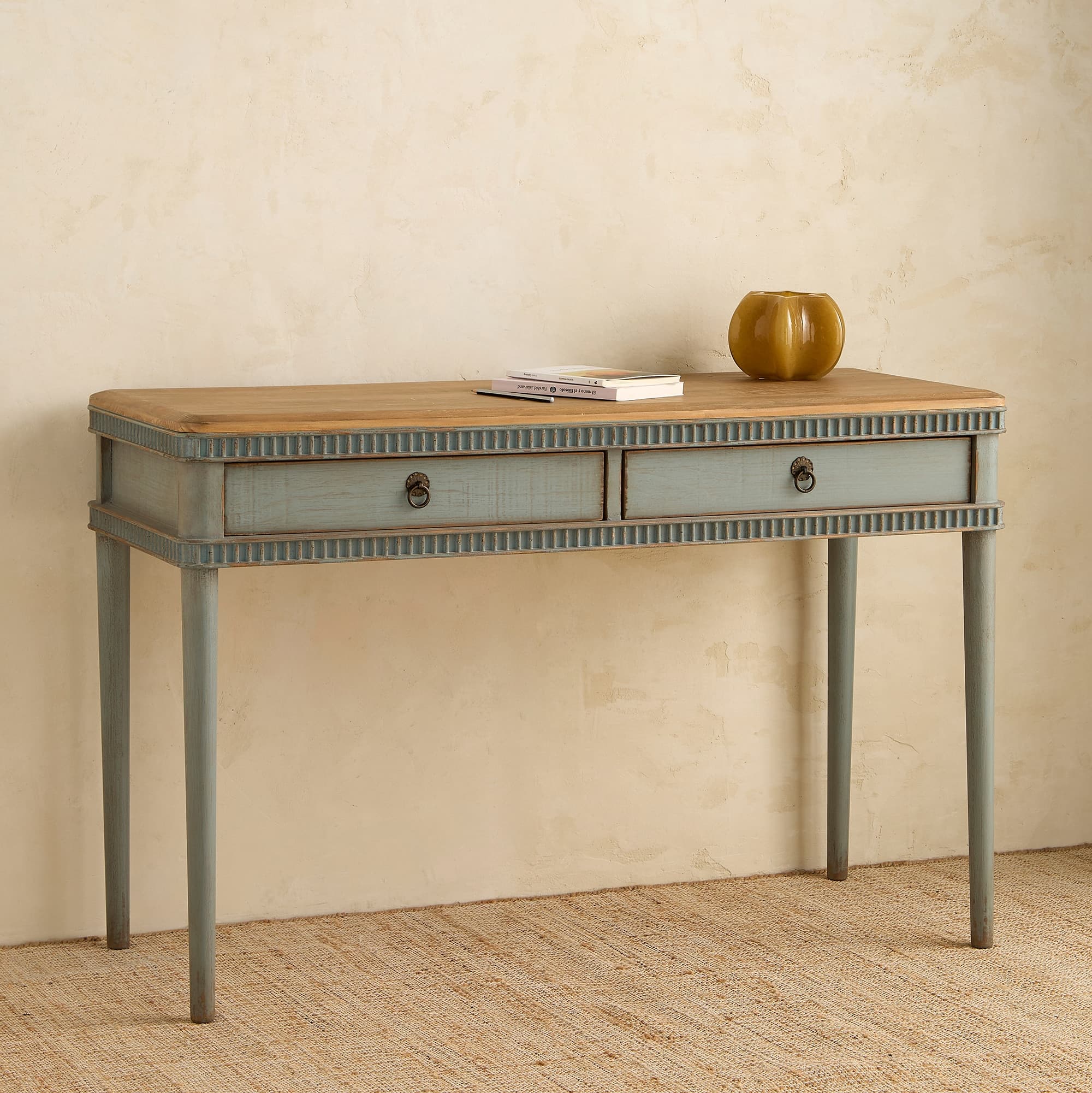 Mesa consola de madera de pino reciclado Amelia