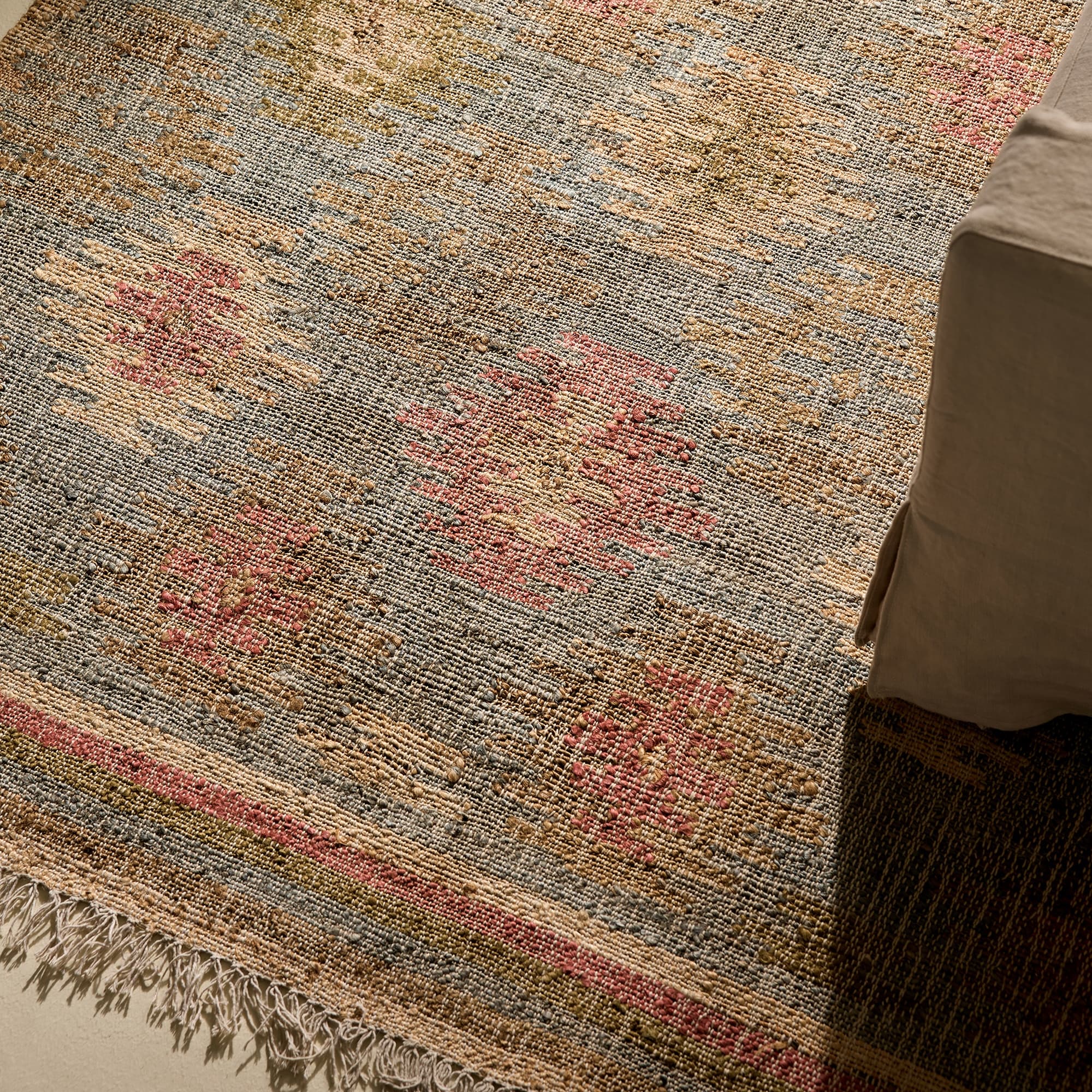 Alfombra Kilim Getty de estilo étnico multicolor