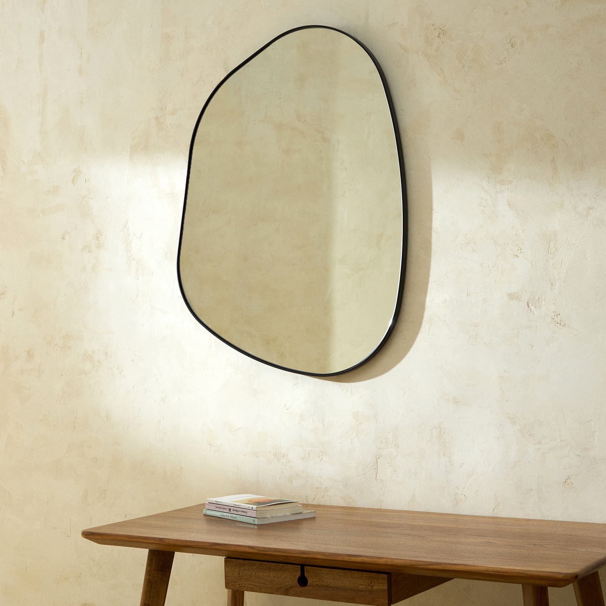 espejo pared irregular, espejo forma orgánica