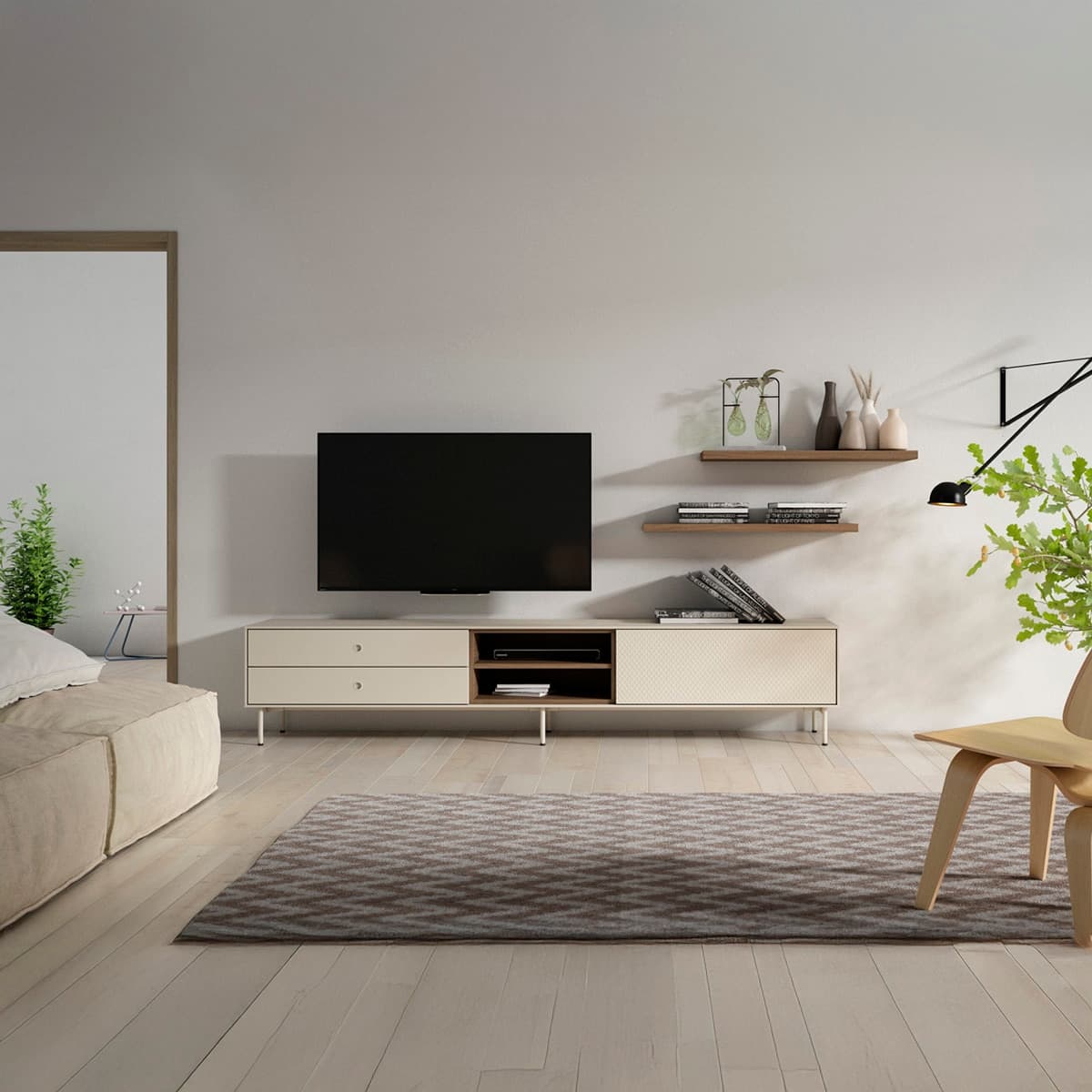 Mueble de salón Evolution 2.0 con cajones y nichos