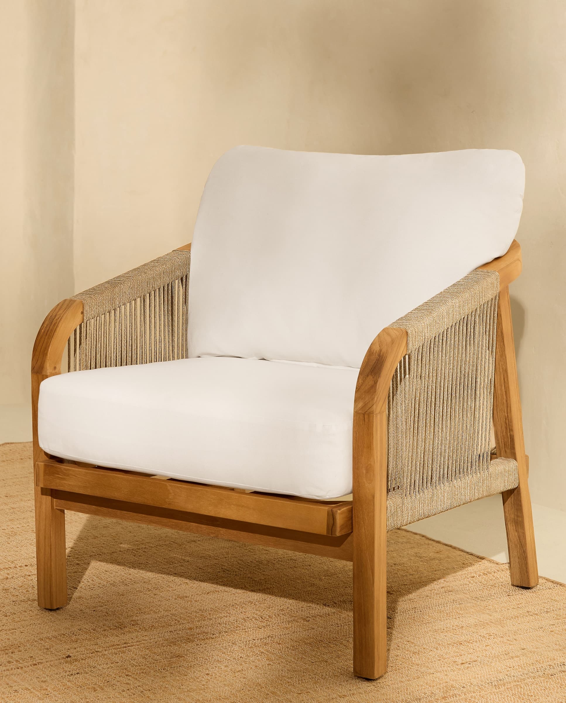 Sillón de jardín de madera de teca Kansas