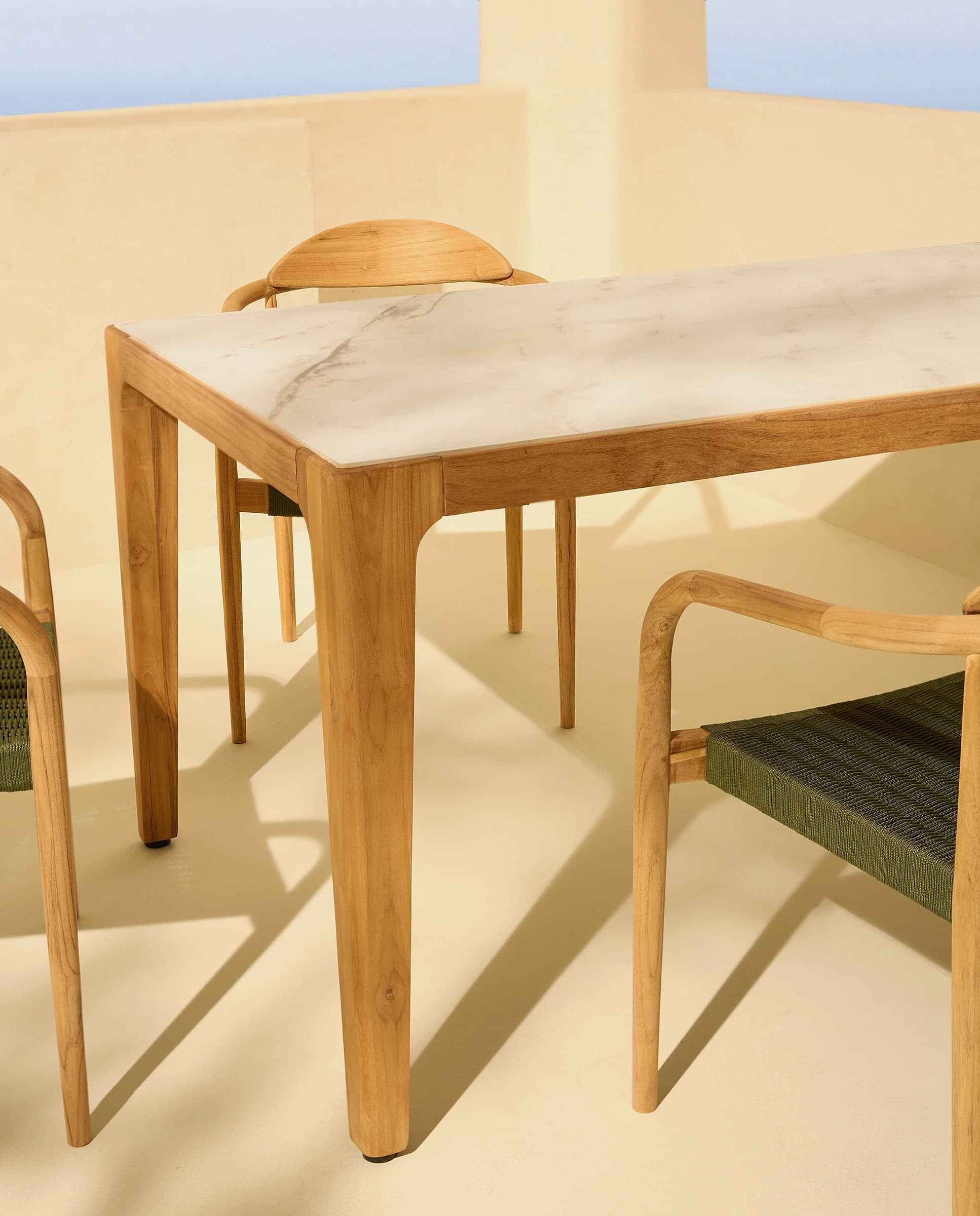 Mesa de jardín de madera de teca Comporta