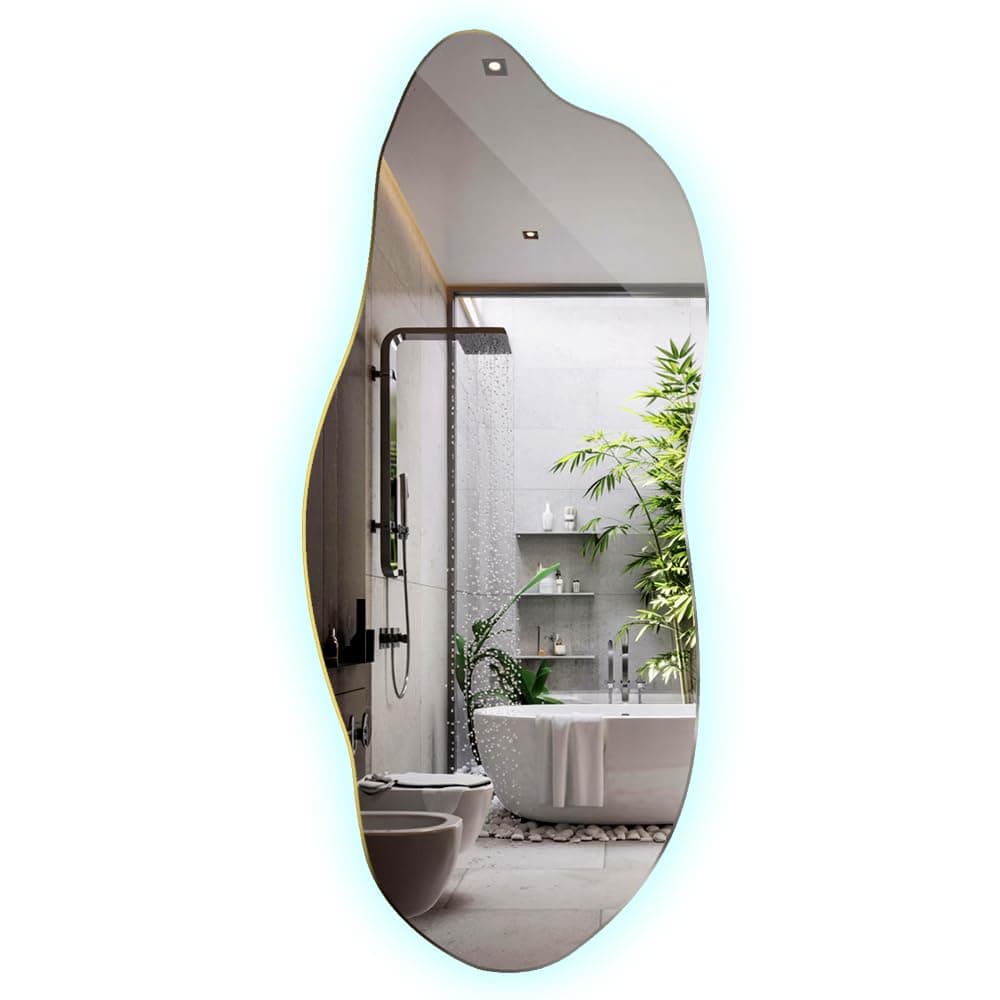 Espejo de pared orgánico con luz LED