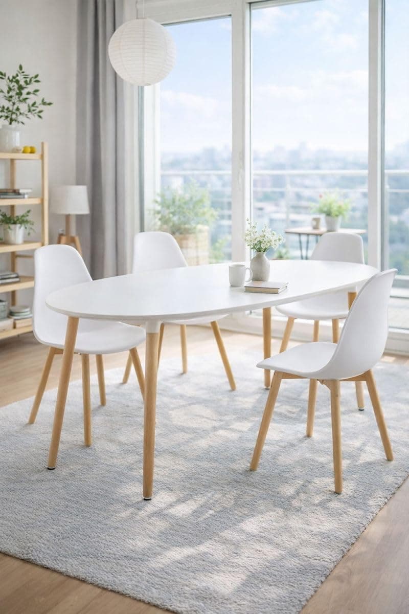 Pack 4 Sillas Kelen Blancas para Comedor