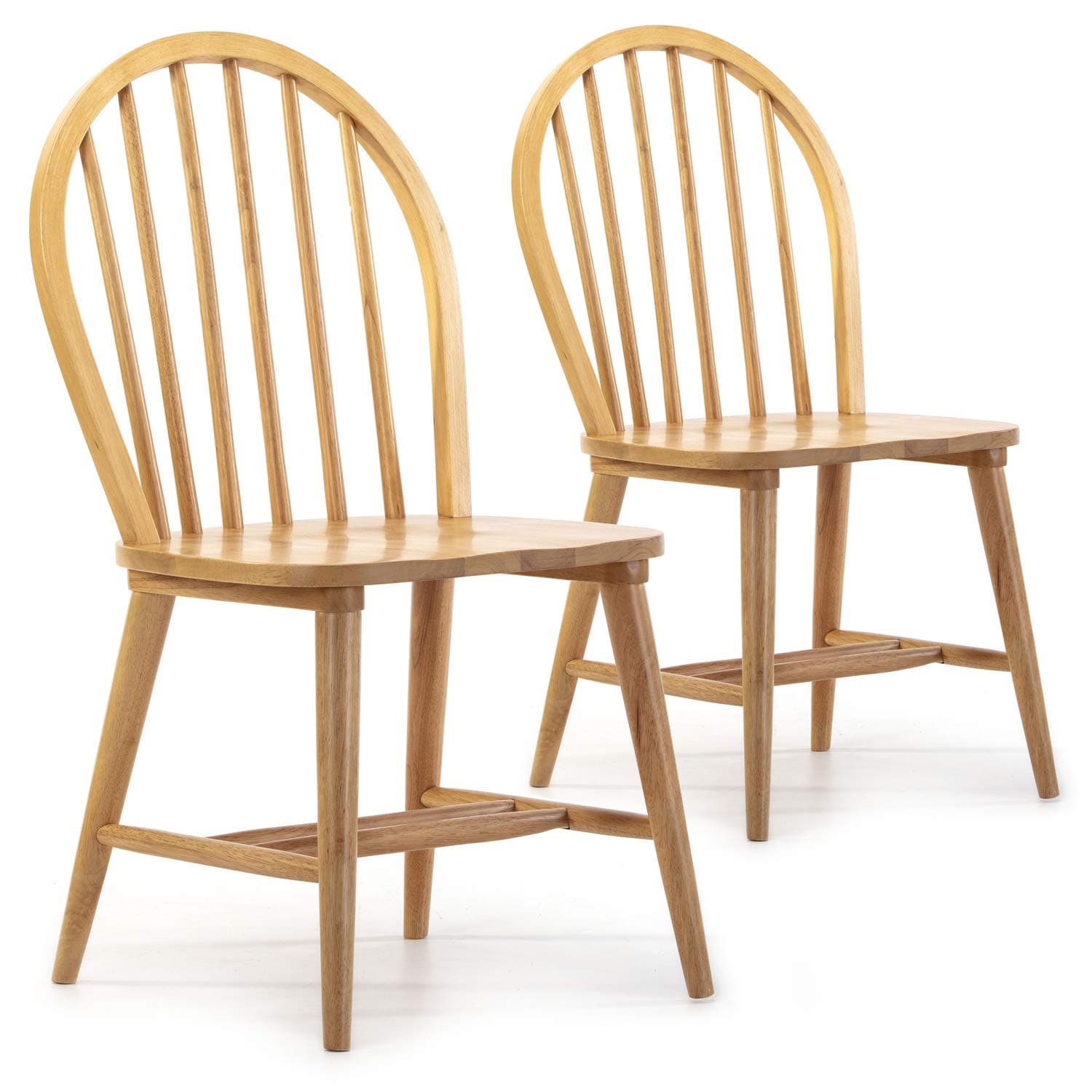 Silla de comedor Windsor de madera clara
