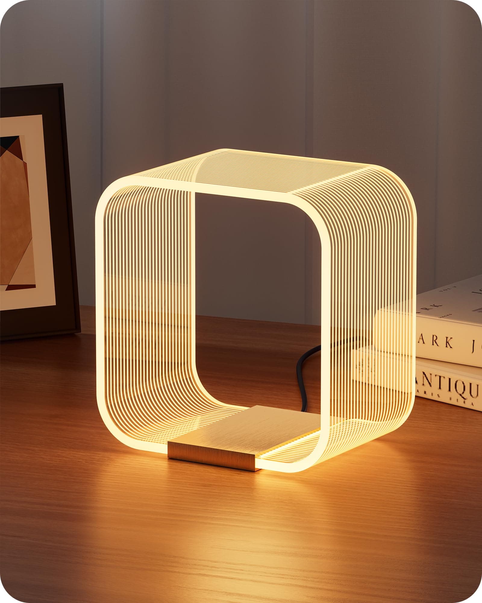 lámpara de mesa led diseño, lámpara mesa moderna minimalista