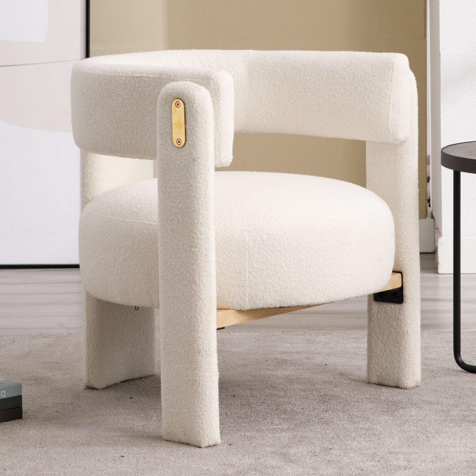 Sillón Bouclé Blanco de Diseño Moderno