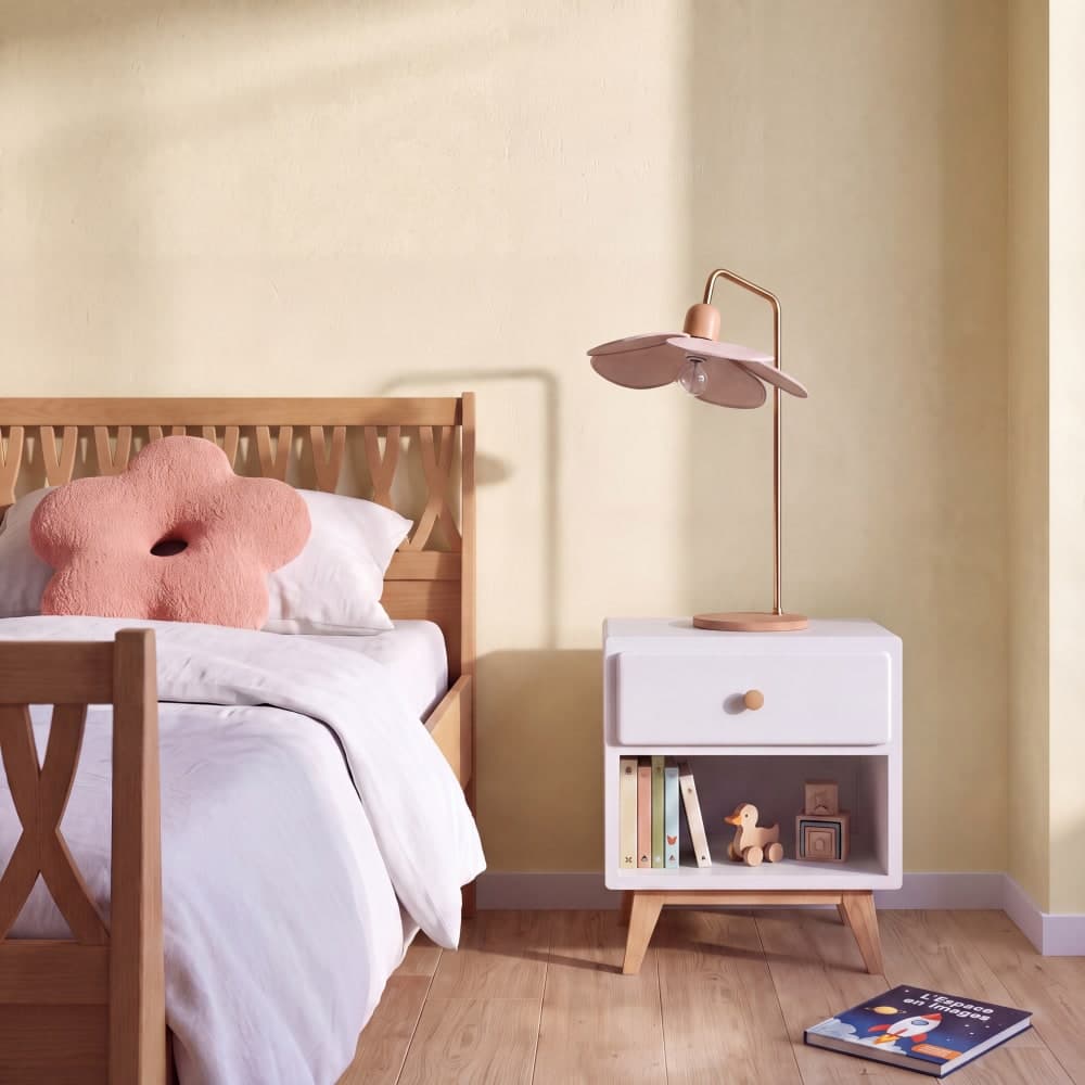 lámpara de mesa infantil, lámpara de noche forma flor