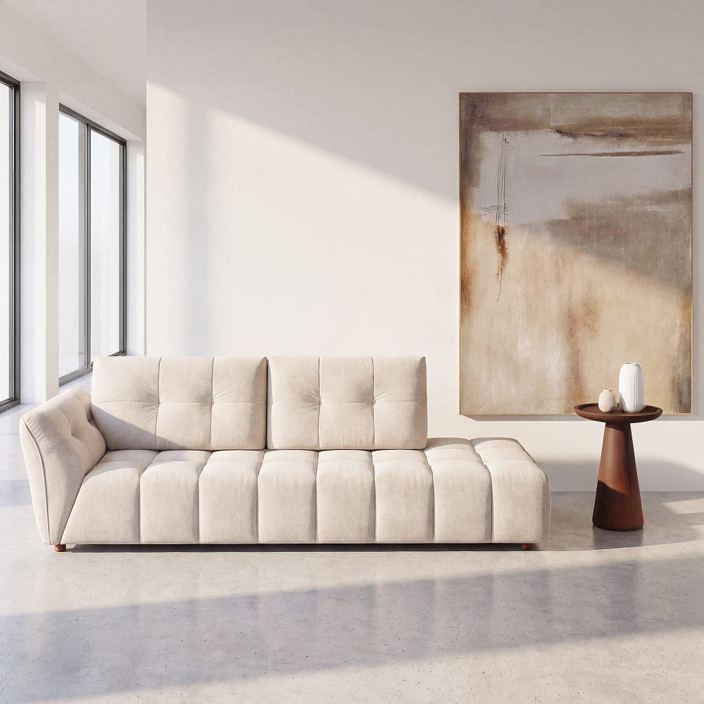 sofa beige 3 plazas, sofa moderno tapizado