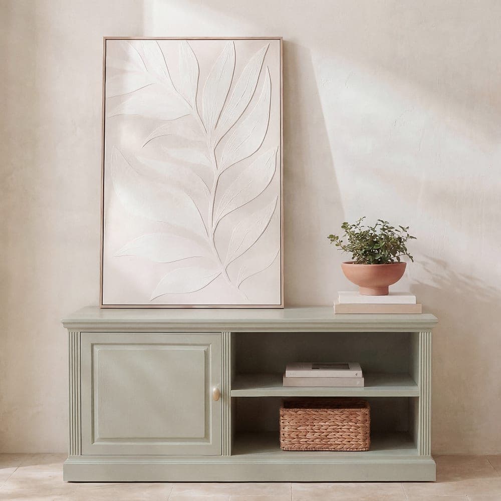 mueble tv verde, mueble televisor 122 cm