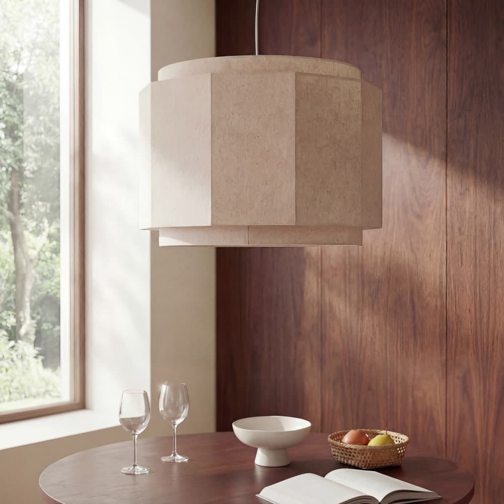 lámpara de techo grande crema, lámpara colgante 80 cm