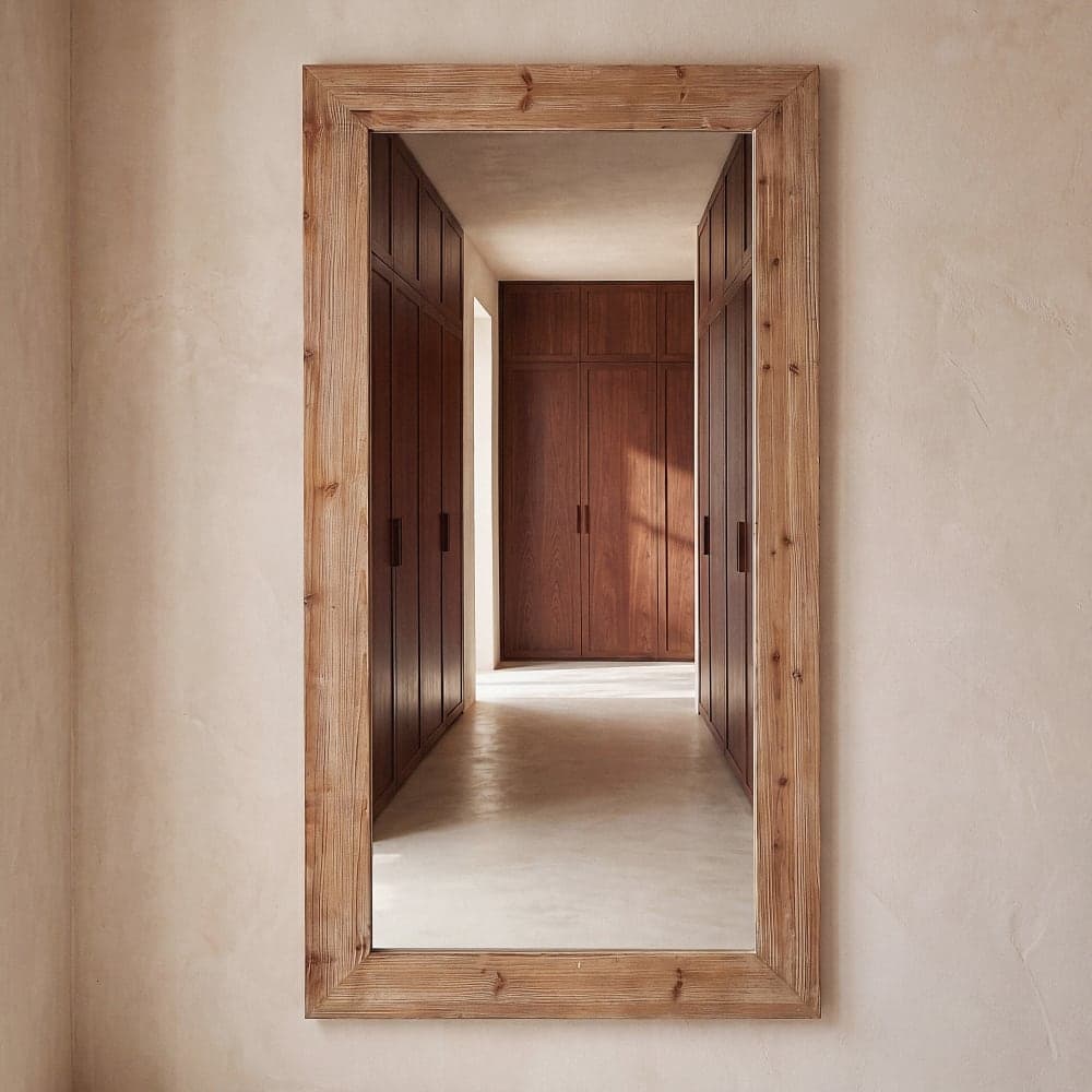 espejo pared madera grande, espejo cuerpo entero madera