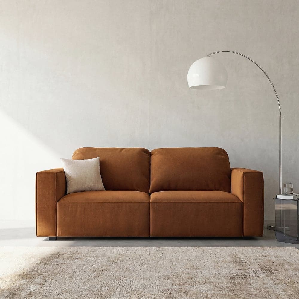 sofa 3 plazas bronce, sofa color teja