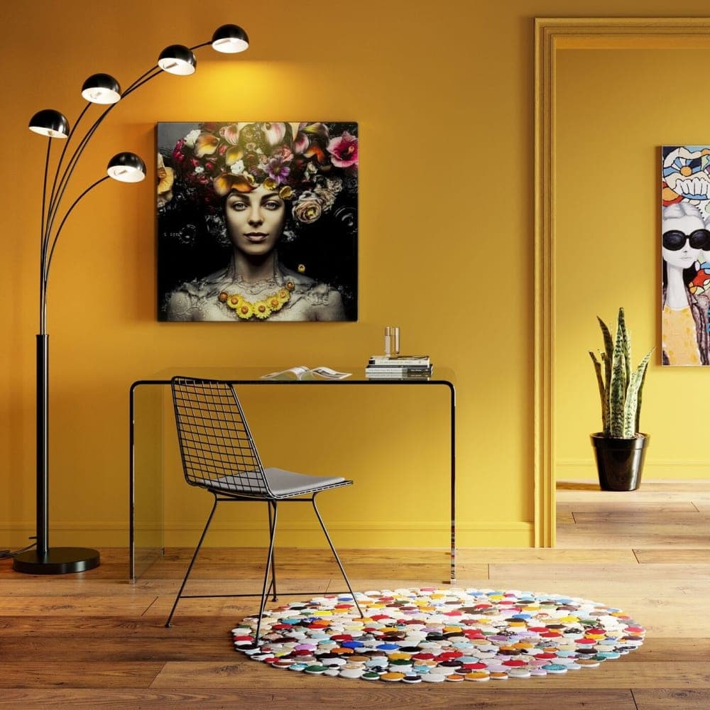 Escritorio de cristal transparente Clear Club 125x60cm