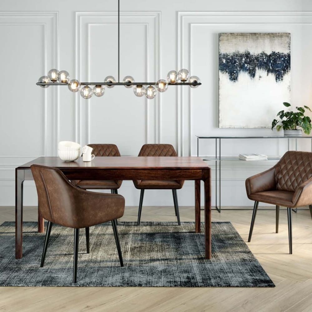 mesa comedor nogal 200x100, mesa comedor madera maciza
