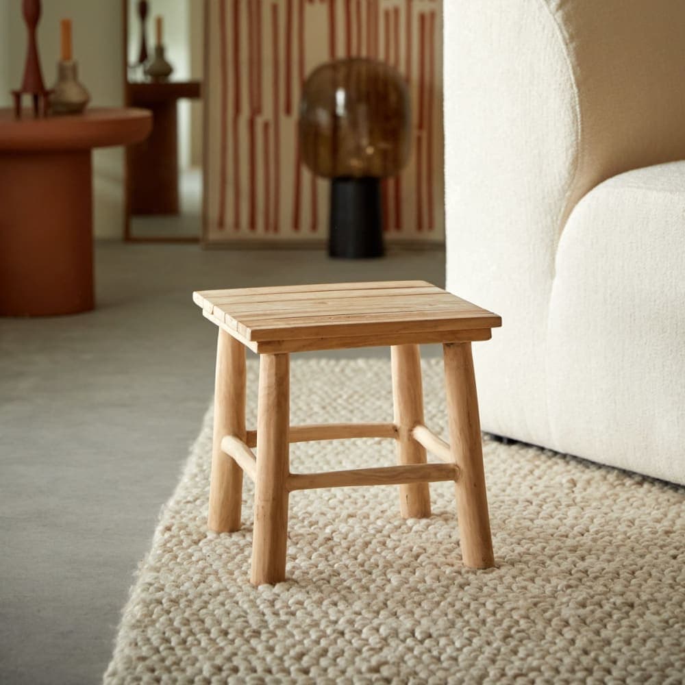 mesa auxiliar teca, mesa auxiliar madera maciza