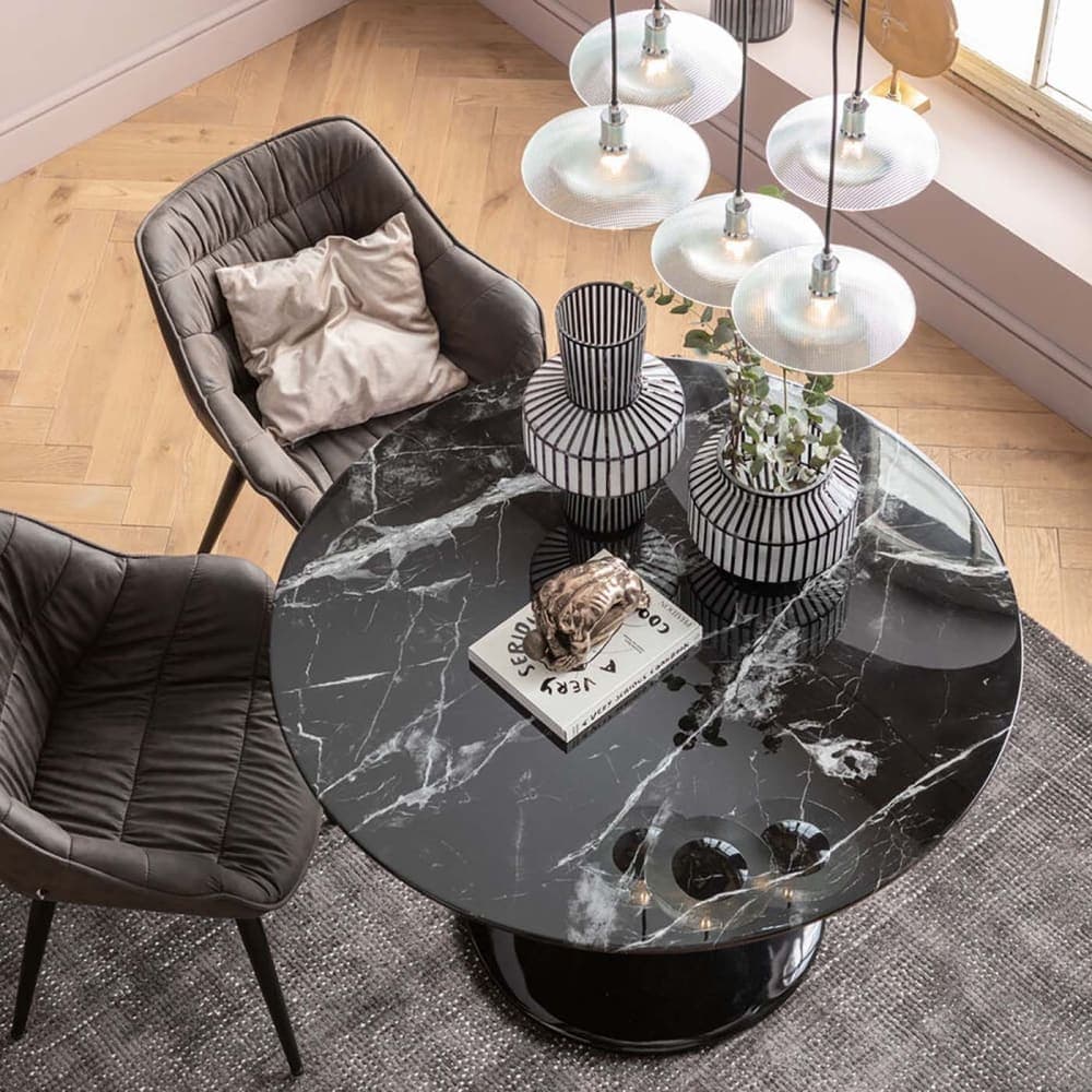 mesa comedor redonda mármol negro, mesa mármol 110 cm