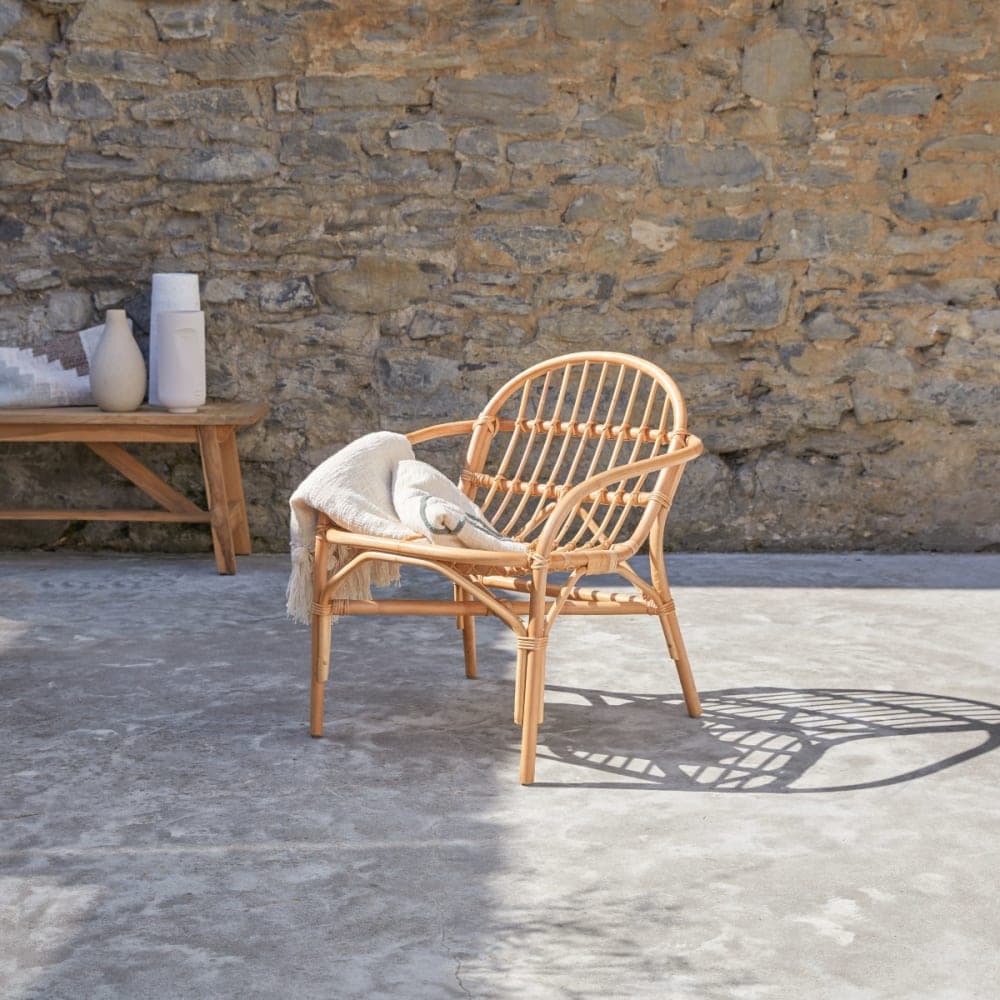 sillón ratán exterior, sillón jardín natural