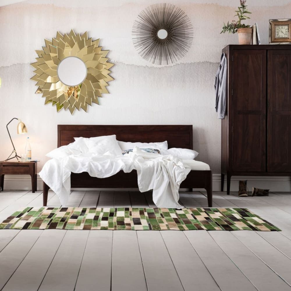 Cama de matrimonio de madera maciza de Sheesham