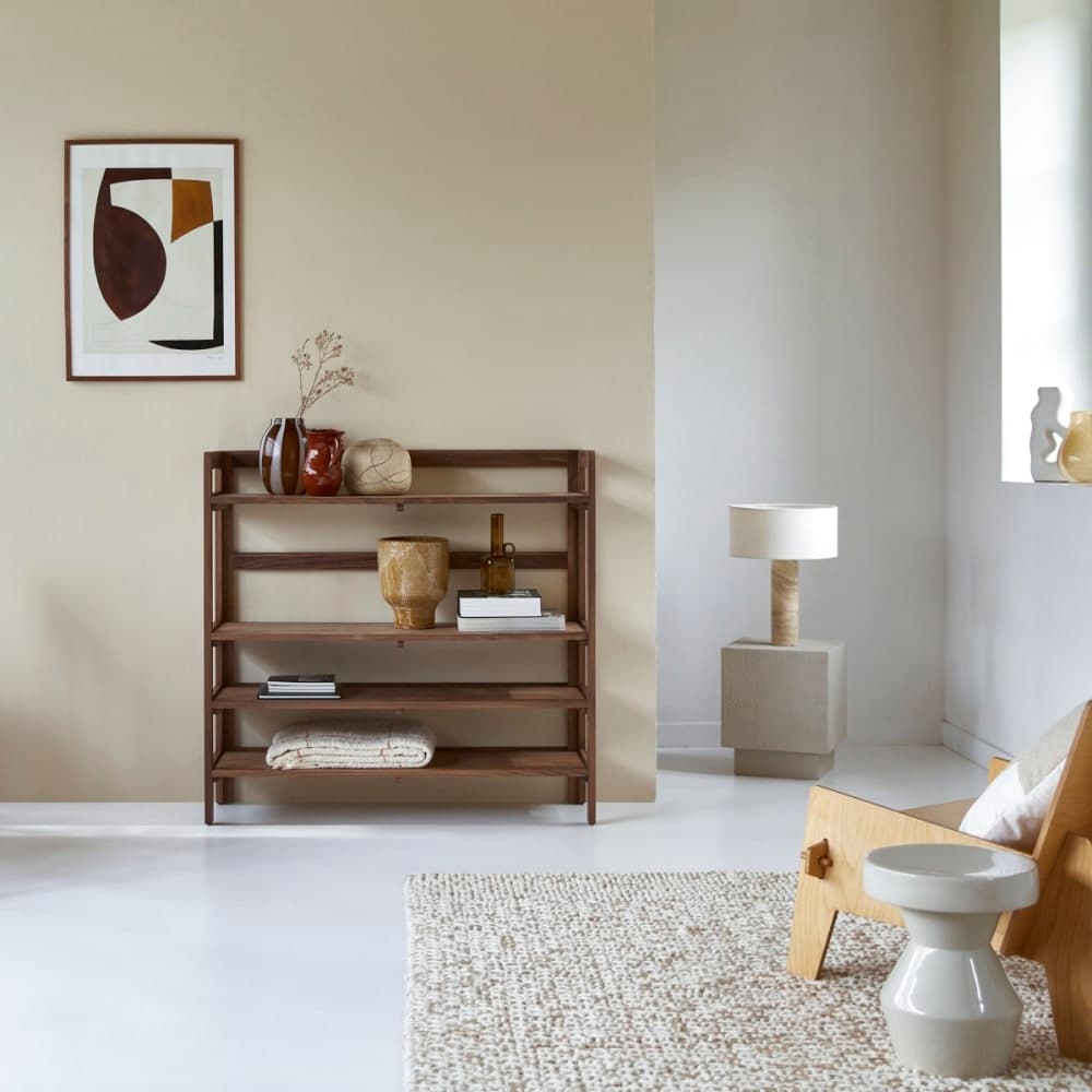 consola alta madera, consola nogal salón