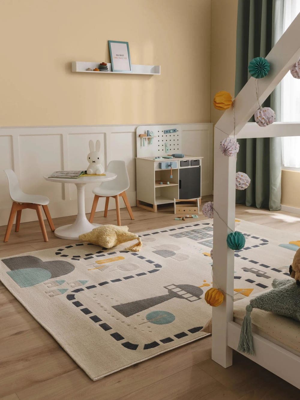 alfombra infantil beige, alfombra juegos niños
