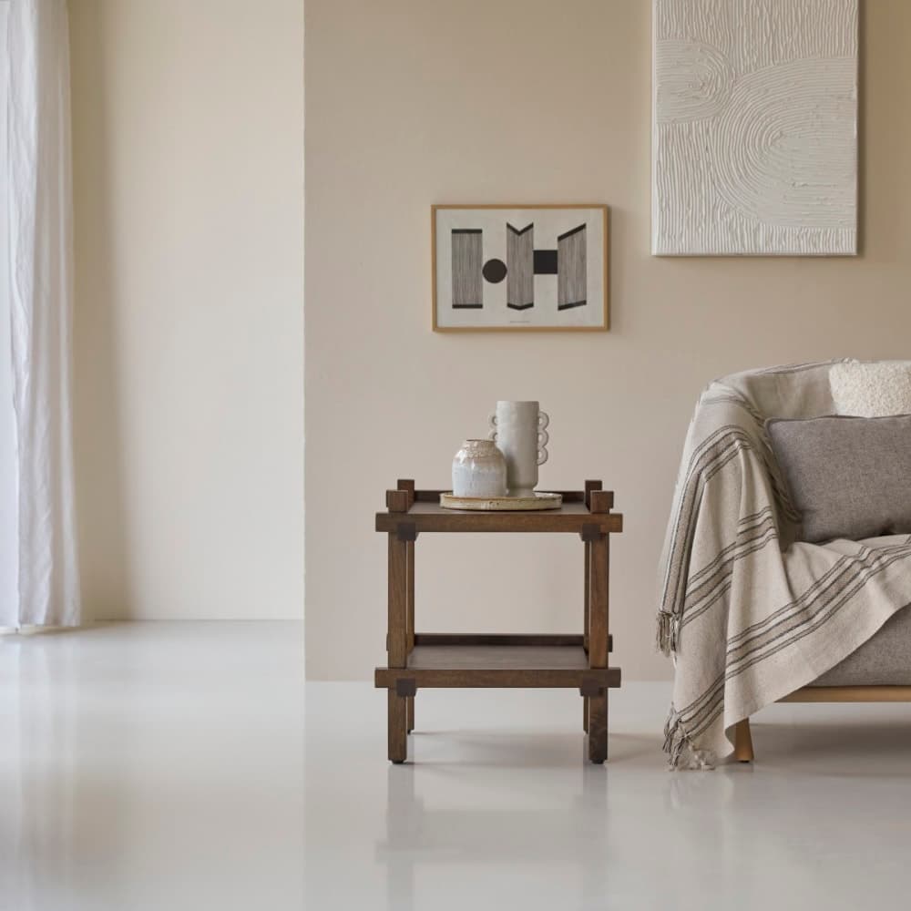 mesa auxiliar madera maciza, mesa auxiliar estilo nordico