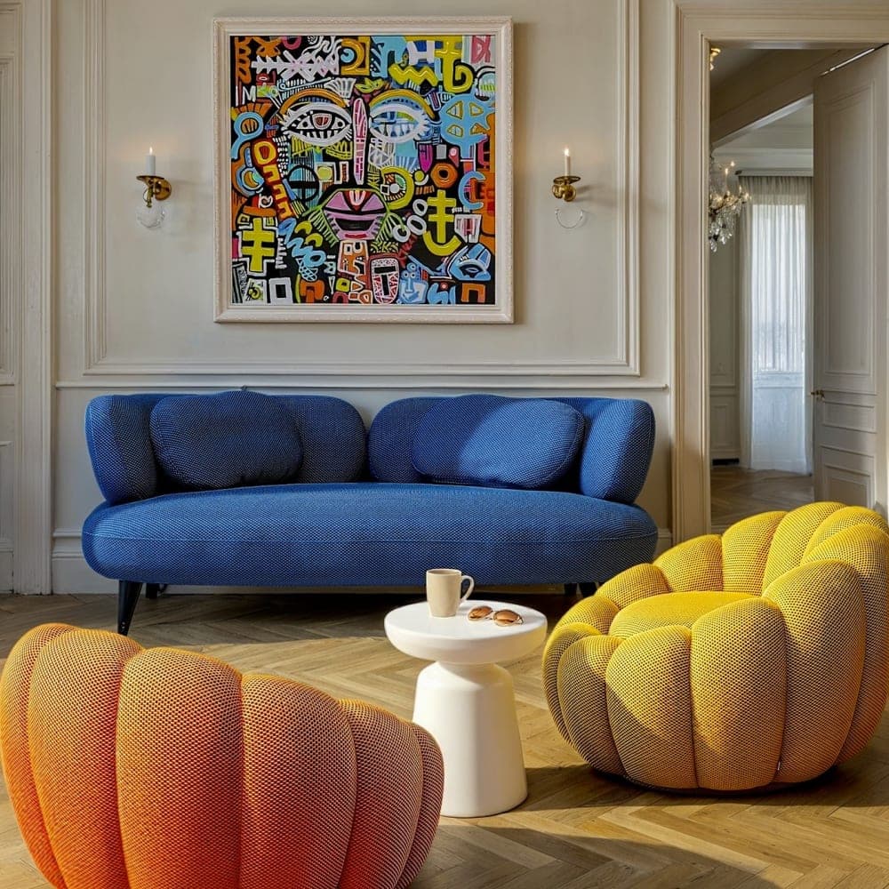 sofa dos plazas azul, sofa 182 cm azul