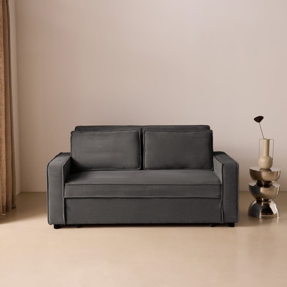 sofa cama 2 plazas gris, sofa de pana gris