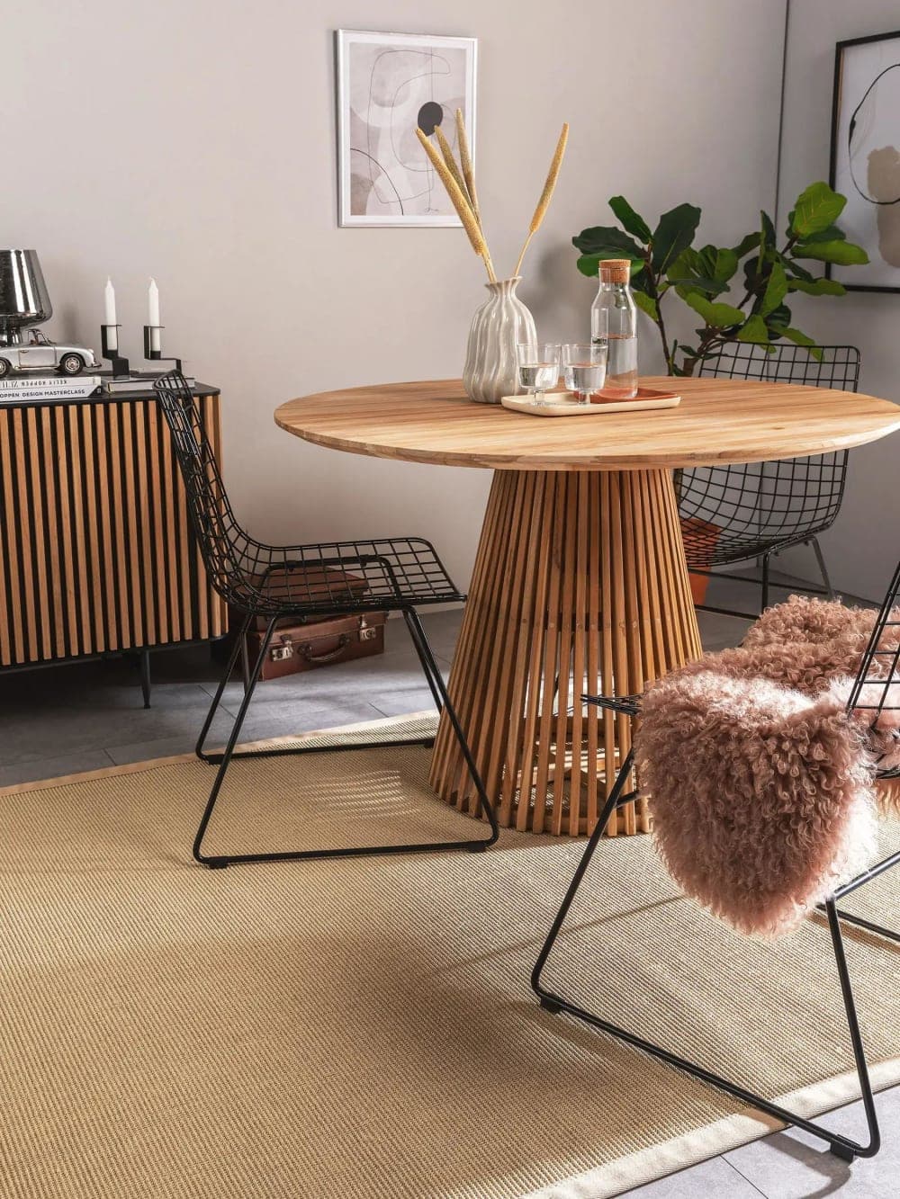 Alfombra de sisal crema 240x340 cm