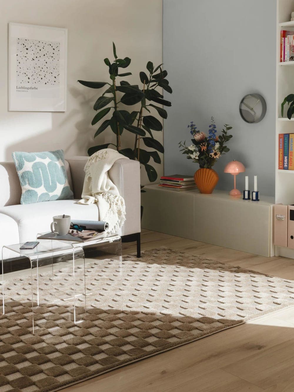 alfombra taupe 120x170, alfombra rectangular moderna