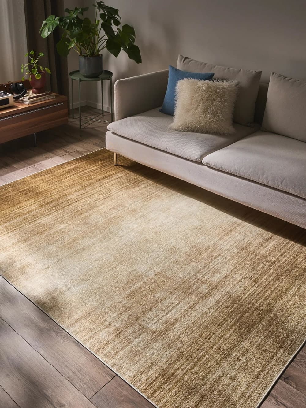 Alfombra beige rectangular 160x230 cm