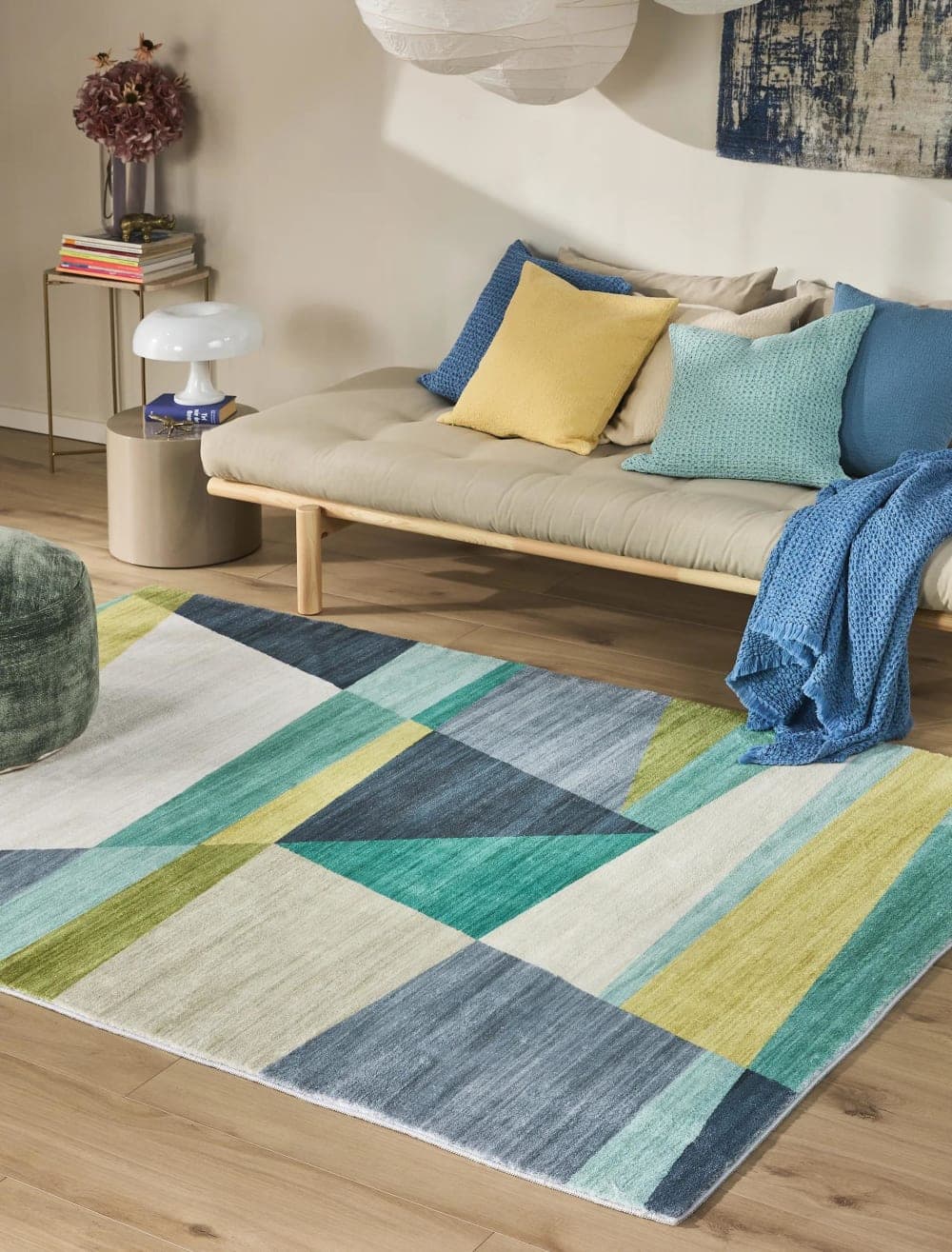 alfombra multicolor 200x300, alfombra geométrica moderna
