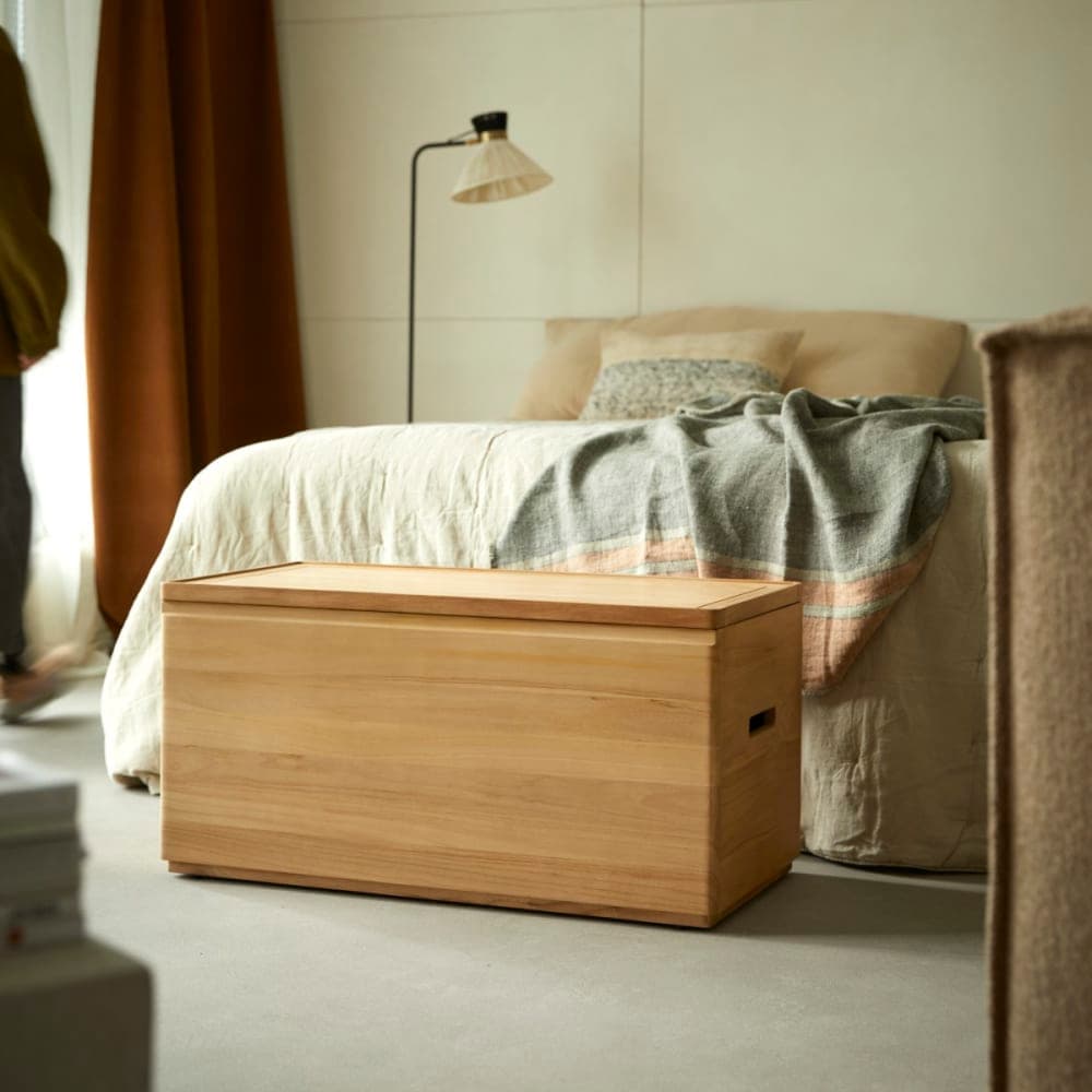 Baúl de madera de teca maciza