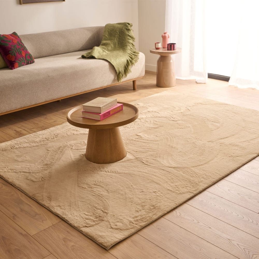 Alfombra de interior lisa en color beige