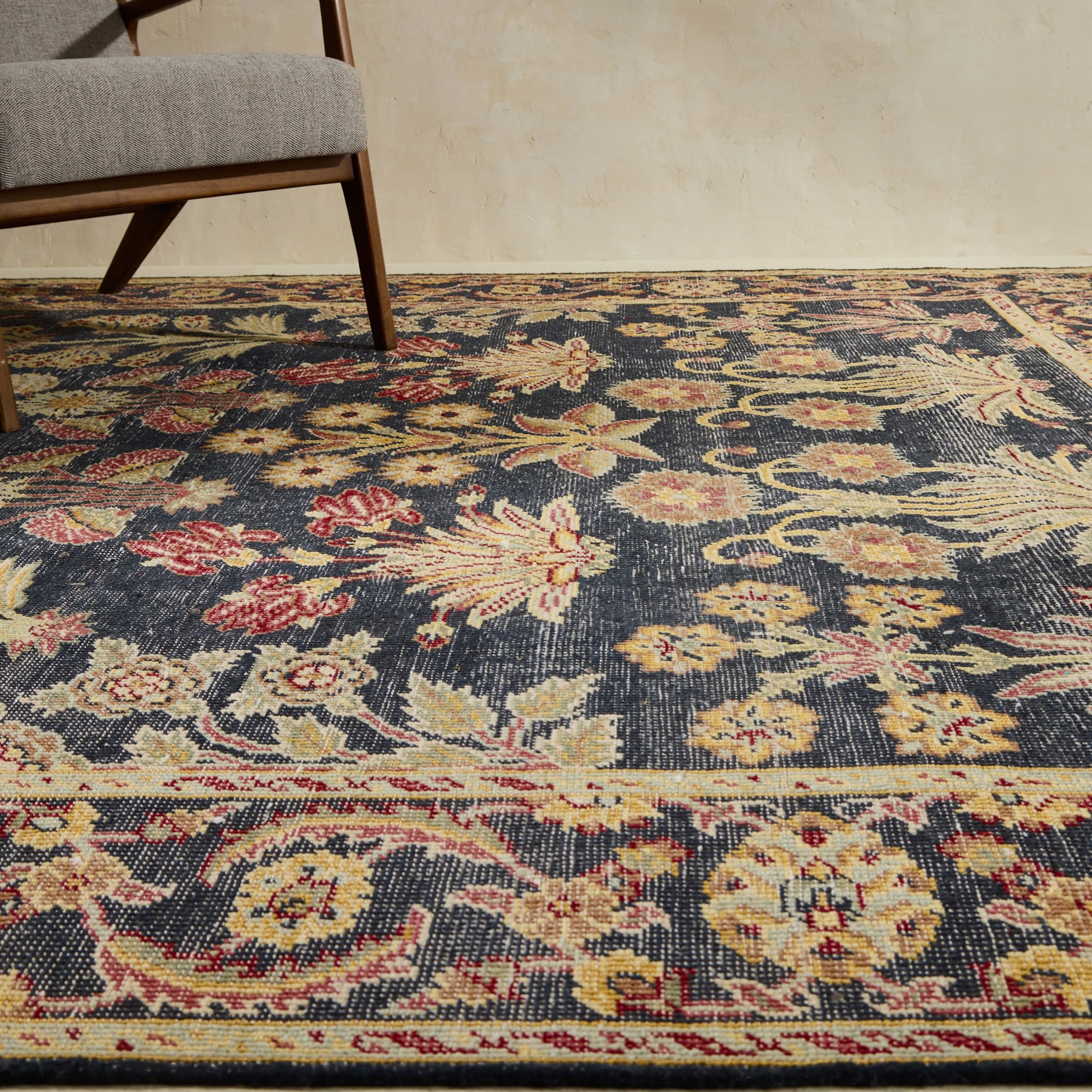 Alfombra tejida Darya estilo persa multicolor