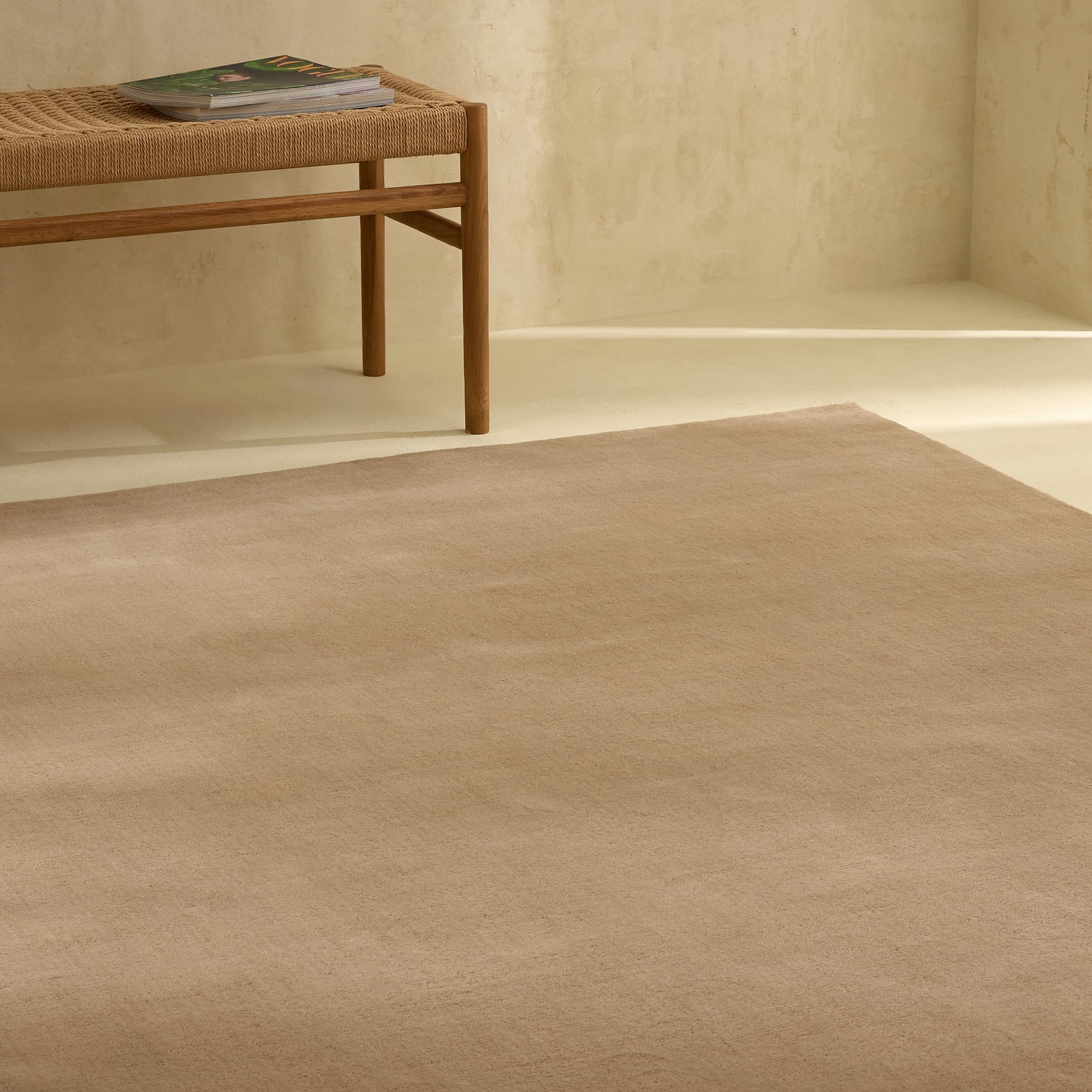 Alfombra tejida Atalanta color beige
