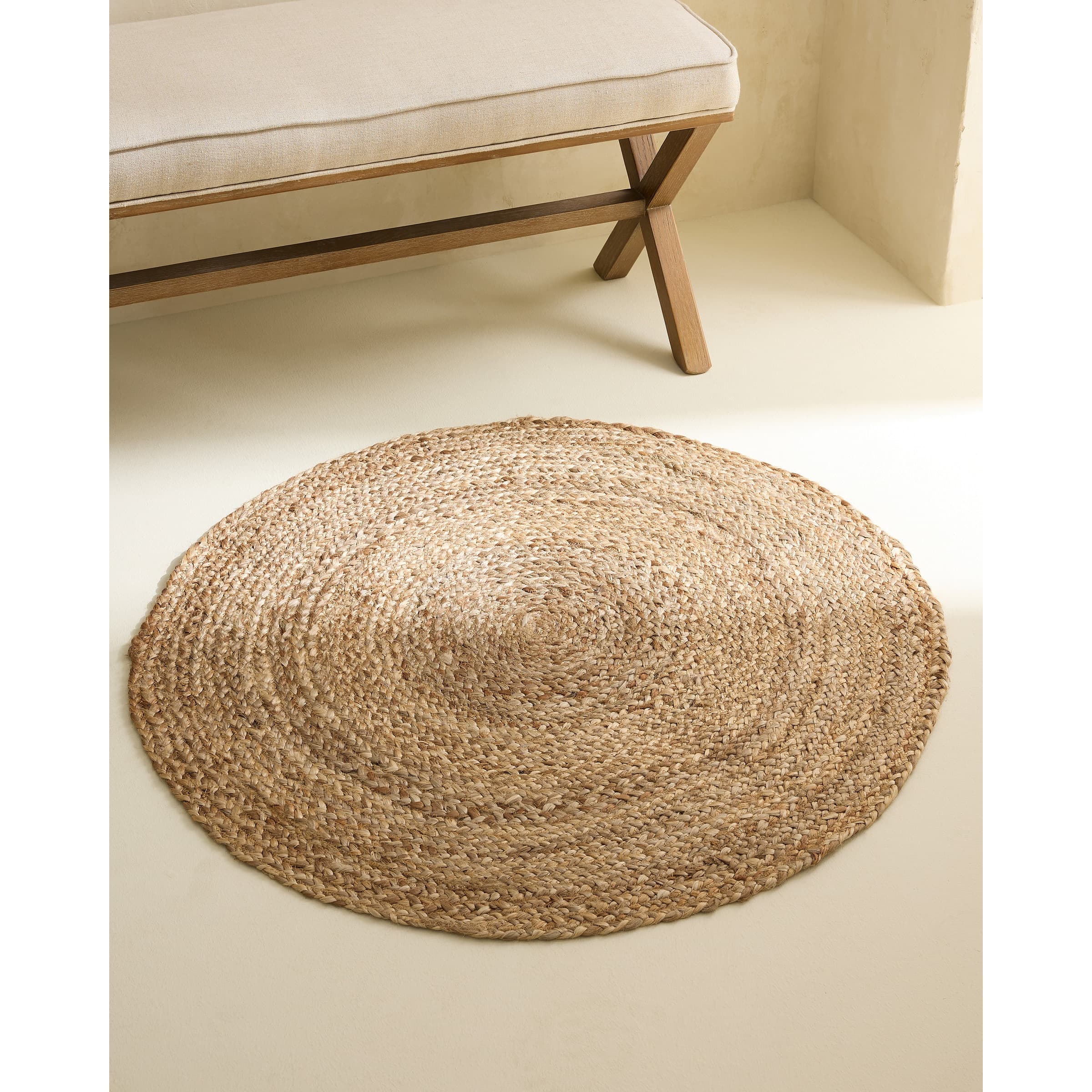 Alfombra redonda de fibra vegetal Tobago