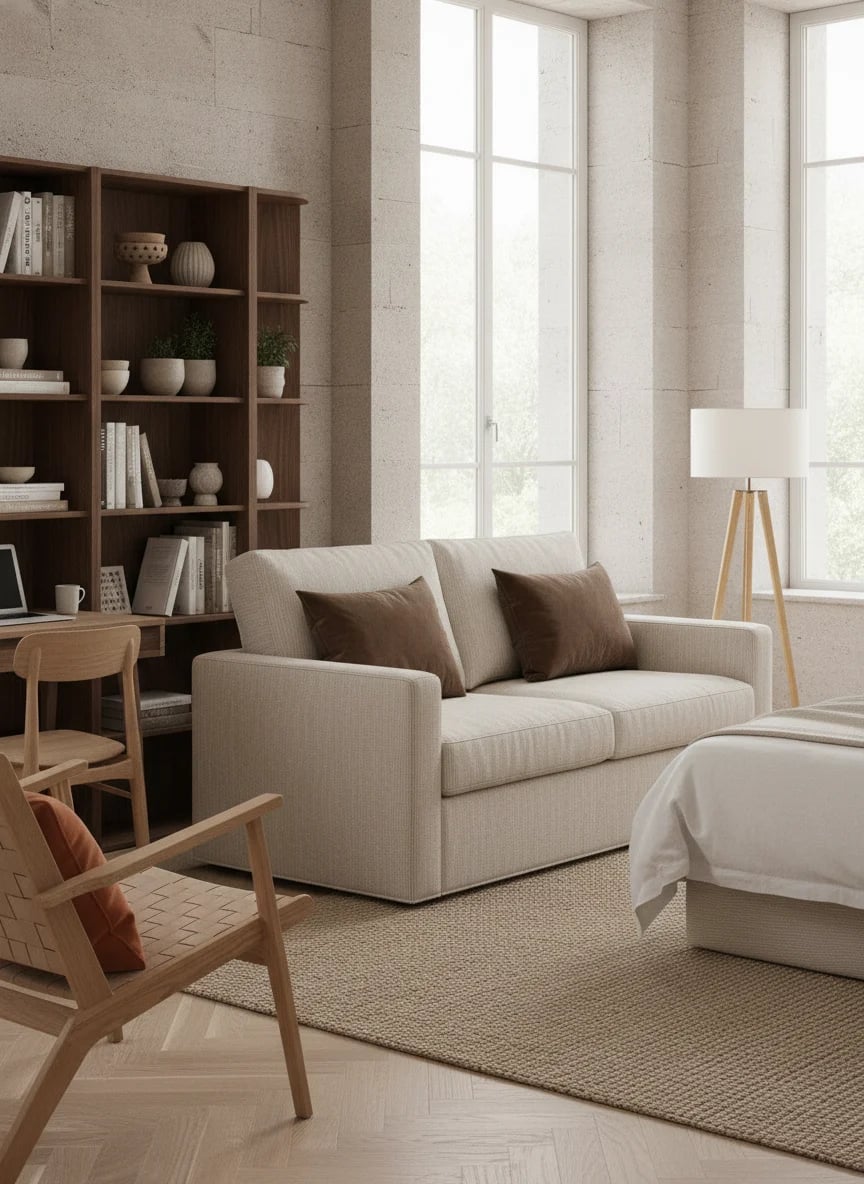 Dormitorio Quiet Luxury: una estancia comprable