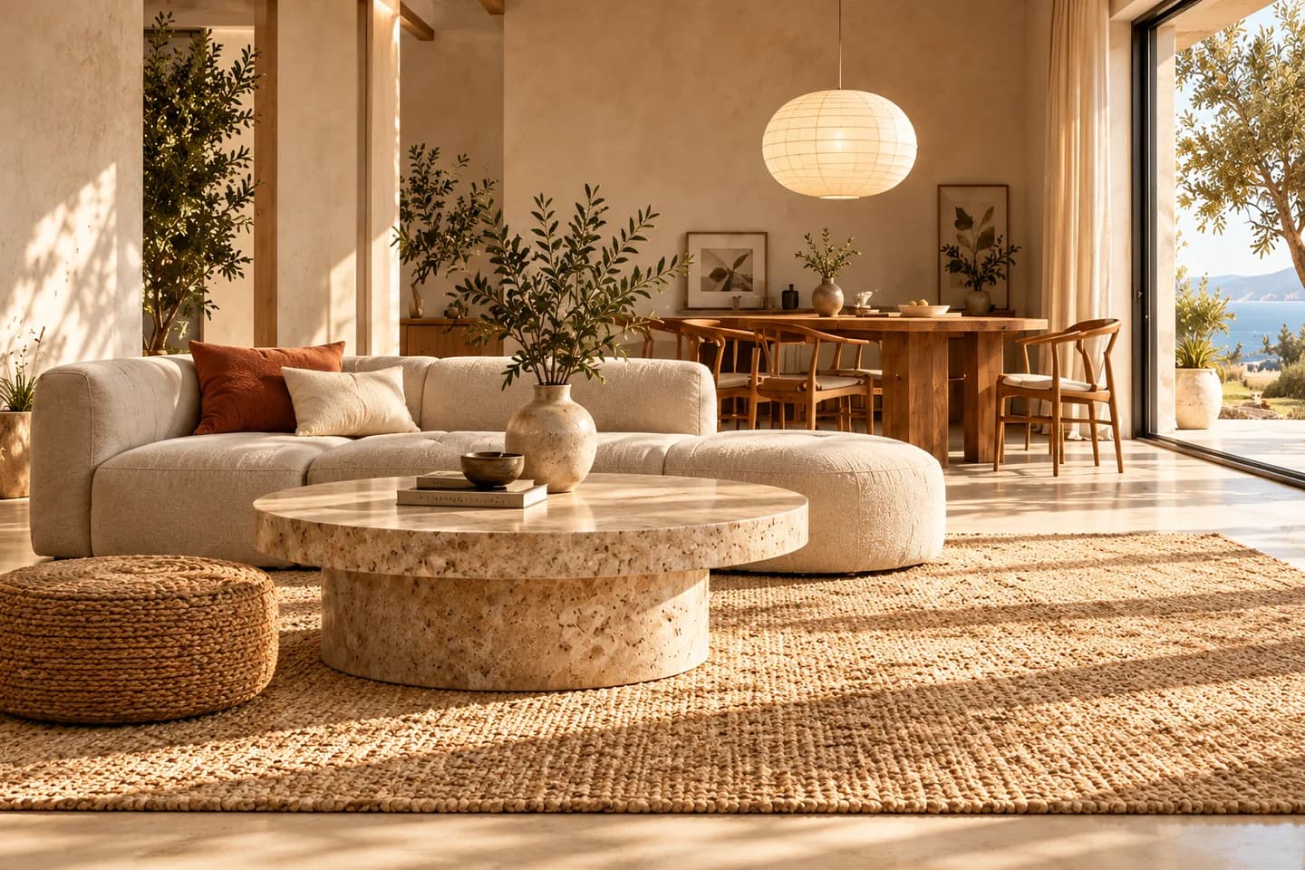 Salón rediseñado con muebles reales