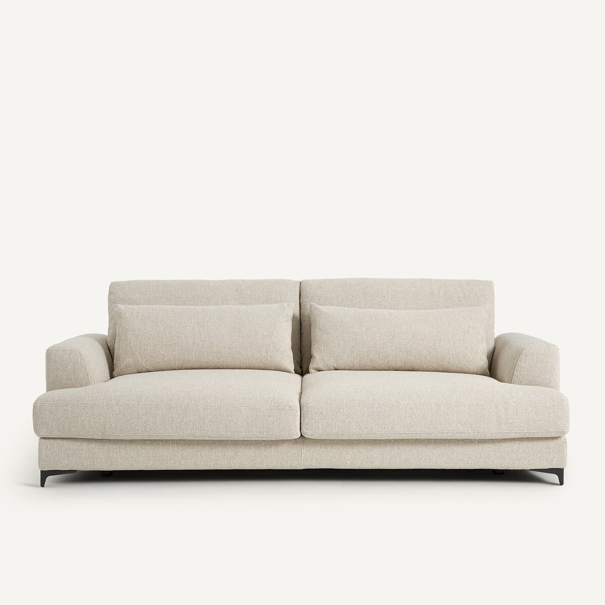 Sofá de 3 plazas tapizado beige