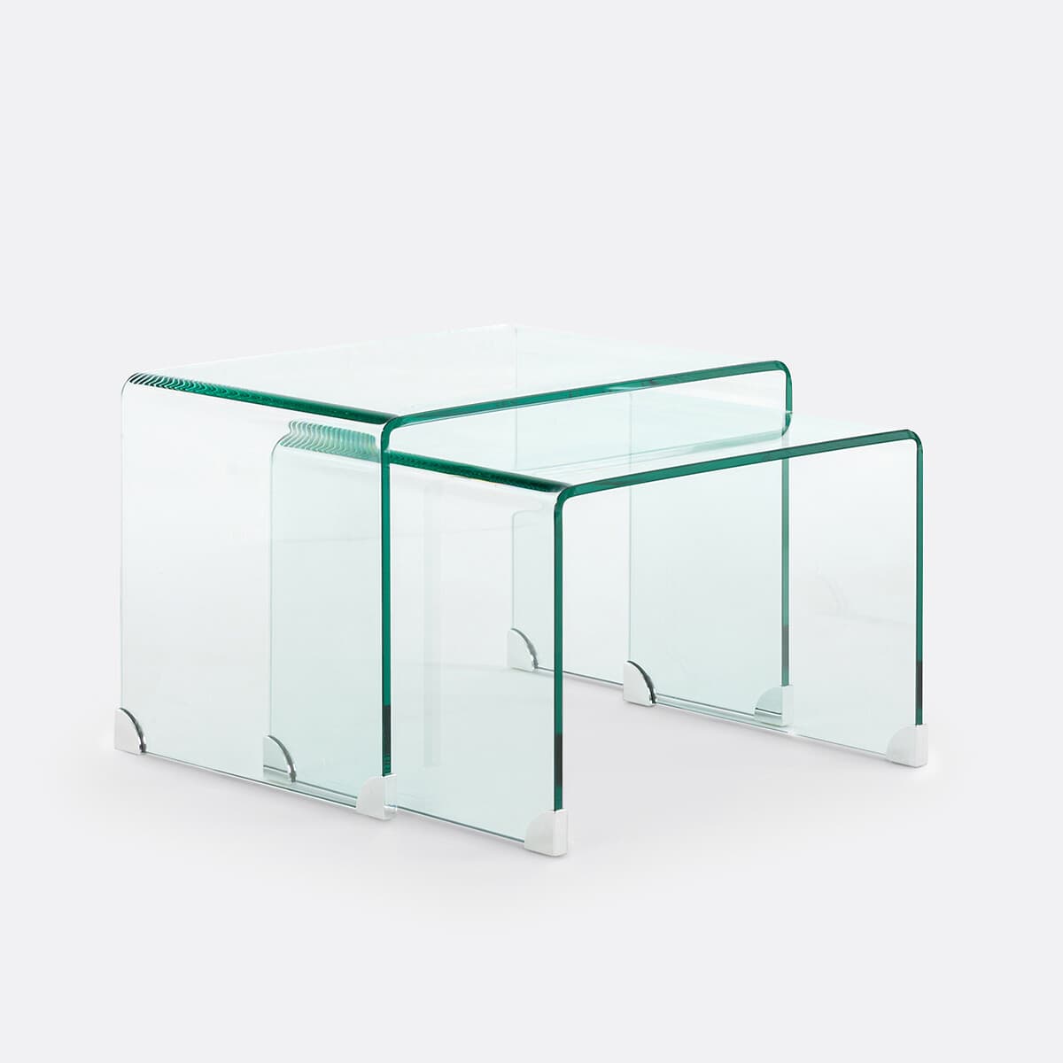 Juego de Mesas Nido de Cristal Transparente