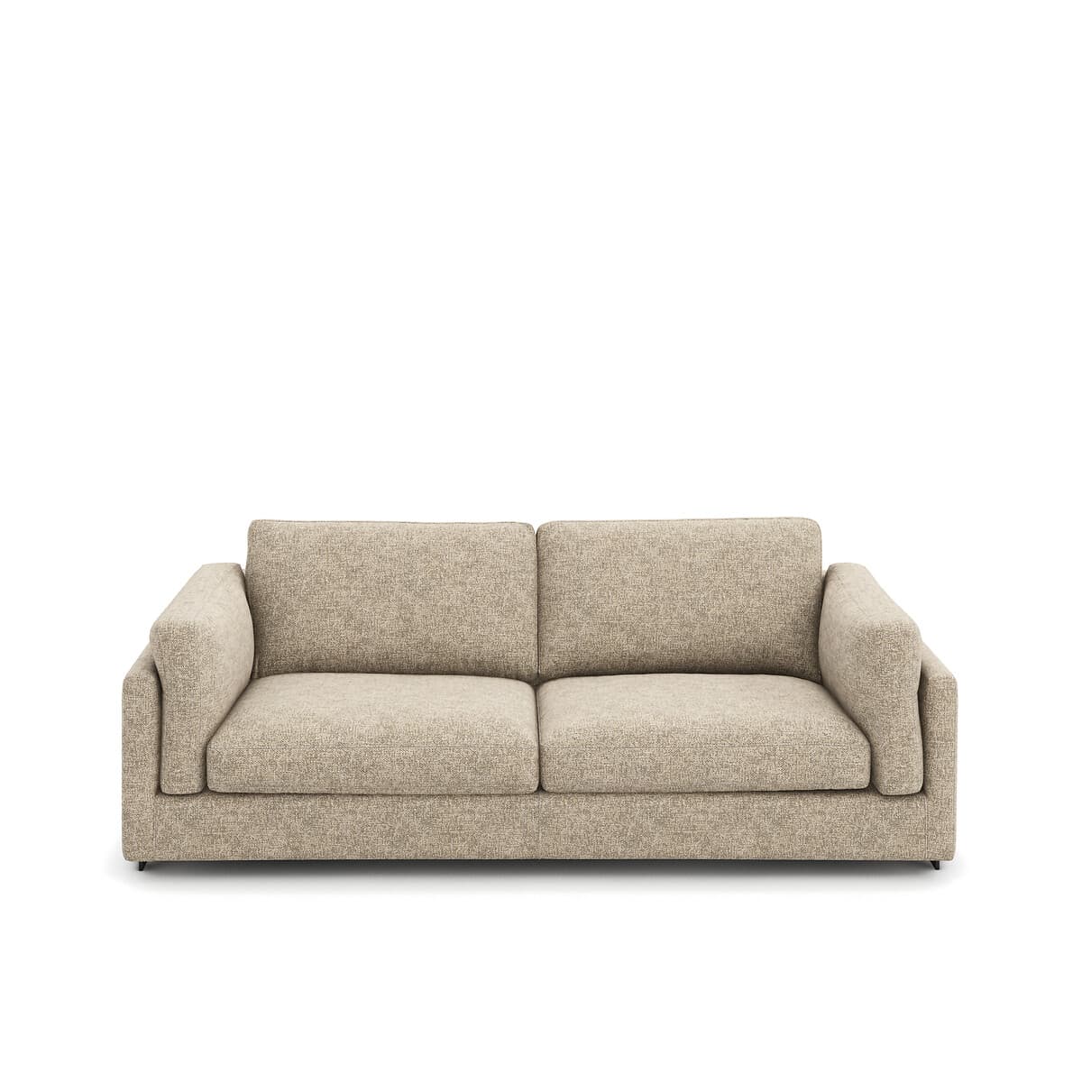 Sofá de tela color beige de 2 plazas